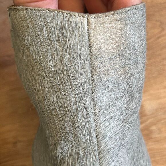 Huma Blanco VANIA Gray Genuine Calf Hair Pointed Toe Ankle Bootie Size 38 US 7.5 - Picture 11 of 11
